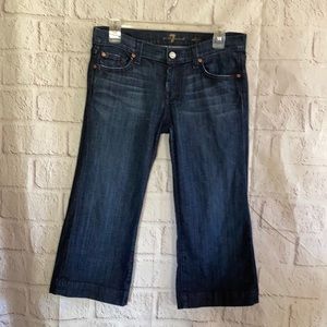 7 for all mankind cropped dojo jeans size 27